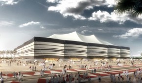 Al Bayt Stadium - Version beige - de côté