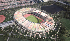 Alexander Stadium - Projet de rénovation 2022 - vue aérienne