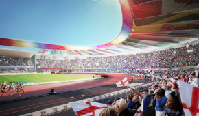 Alexander Stadium - Projet de rénovation 2022 - vue du terrain