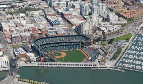 AT&T Park : Vue aérienne by Christopher Berry (Flickr)