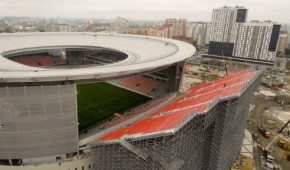 Central Stadium (Yekaterinburg) - Tribunes temporaires pour Coupe du Monde de 2018 - copyright Twitter