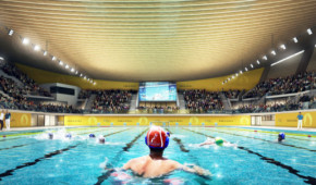 Centre aquatique Paris 2024 - Vue intérieure