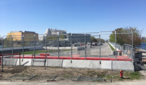 Circuit Gilles-Villeneuve - Préparatifs 2018 - entrée des stands - copyright OStadium.com