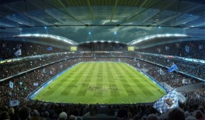 City of Manchester Stadium : Vue intérieure de la rénovation