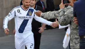 Une statue de Beckham devant le stade du LA Galaxy