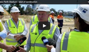 Début des travaux du nouveau Perth Stadium