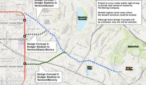 Dodger Stadium - Plan des propositions de trajet souterrains en Tesla