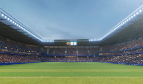 Estadio de La Romareda - Projet mai 2022 - au bord de la pelouse