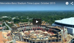 Evolution des travaux du Mercedes-Benz Stadium des Falcons