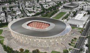 Ferenc-Puskás Stadion : Vue aérienne du futur projet