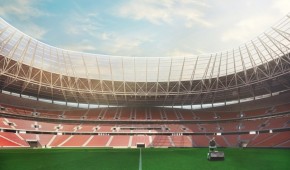 Ferenc-Puskás Stadion : Vue de la pelouse du futur projet