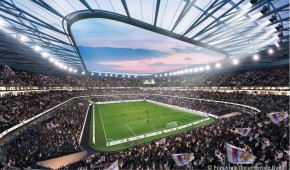 Grand Stade de Lyon : Vue de l'intérieur durant un match
