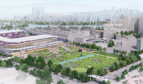 Concept de stade de football à Hiroshima