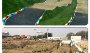 L' avant/après de la piste de BMX des JO 2008