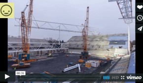 Levage de la poutre 2 du Stade Bollaert