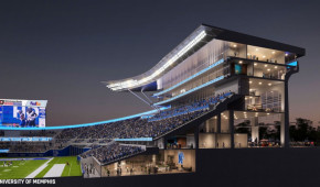 Liberty Bowl Memorial Stadium - Coupe des tribunes - Projet mai 2022