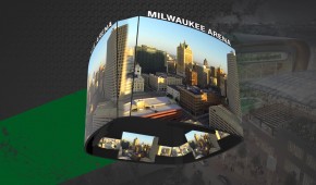 Milwaukee Arena - Plus grand scoreboard central au monde par Daktronics