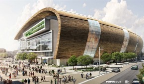 New Bucks Arena - Extérieur du projet mars 2016 - copyright Milwaukee Bucks