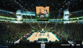 New Bucks Arena - Vue du terrain du projet mars 2016 - copyright Milwaukee Bucks