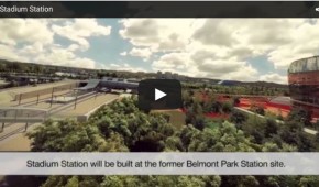 Présentation de la future gare du New Perth Stadium