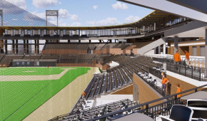 Robert M. Lindsey Field at Lindsey Nelson Stadium - Tribunes - projet rénovation - juin 2023
