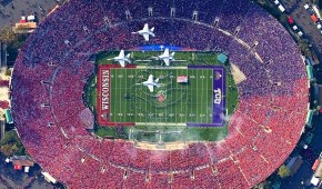 Rose Bowl Stadium : Vue du ciel
