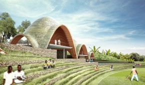 Rwanda Cricket Stadium - Pavillon et le terrain