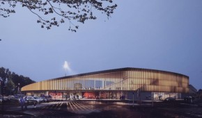 Stade Marcel-Tribut - Projet 2020 - extérieur de nuit
