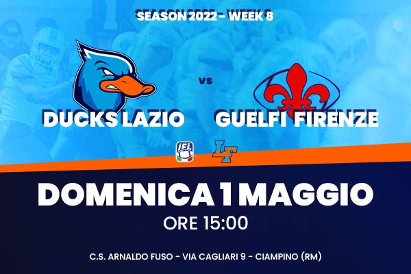 Rencontre Ducks Lazio vs Guelfi Firenze du 1er mai 2022