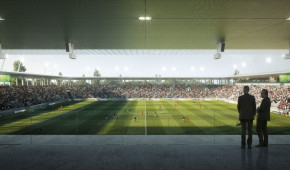 Stadion Miejski Polonii Warszawa - Projet de rénovation - vue sur le terrain
