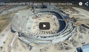 Survol du chantier du stade de l'Atletico Madrid