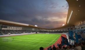 Targu-Jiu Stadium - Vue des tribunes du projet - copyright dico si tiganas