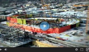 Un an de travaux de la future arena des Oilers d'Edmonton en vidéo