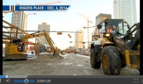 Vidéo de l'avancée des travaux du Rogers Place d'Edmonton
