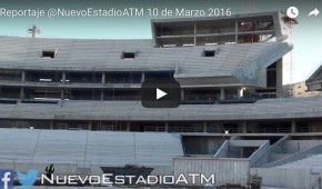 Visite du chantier du stade de l'Atletico de Madrid