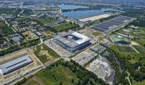 Vue du ciel de Juillet du Nouveau Stade de Bordeaux