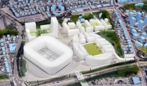 Première maquette du YelloPark du FC Nantes