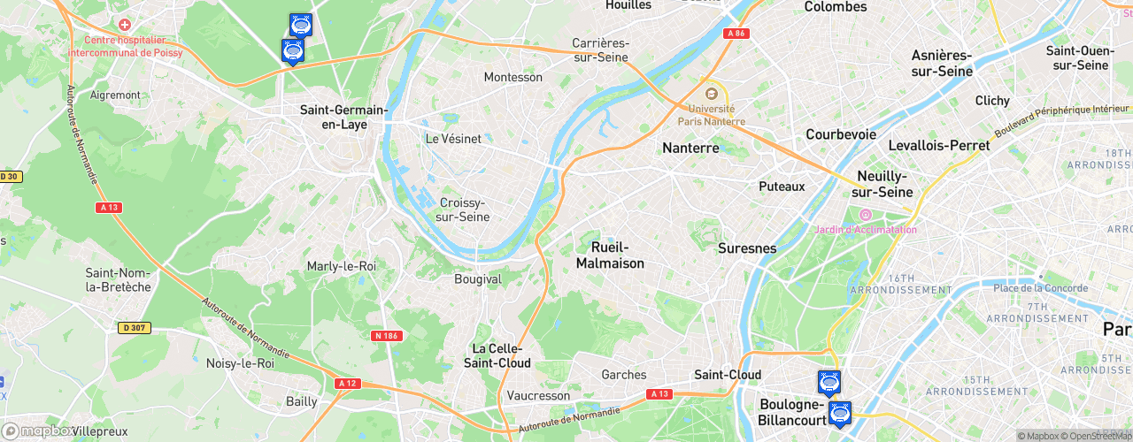 Static Map of Paris Saint Germain