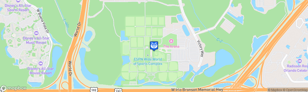 Static Map of Disney World’s ESPN Wide World of Sports