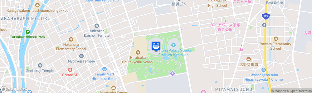 Static Map of Shonan BMW Stadium Hiratsuka