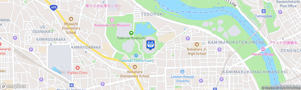 Static Map of Kawasaki Todoroki Stadium