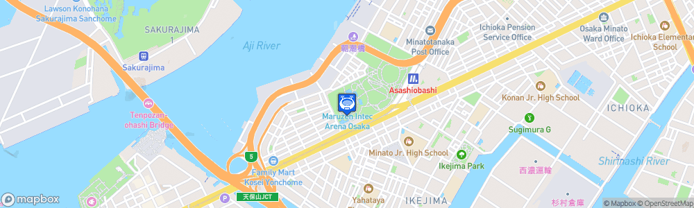 Static Map of Osaka Municipal Central Gymnasium