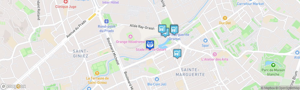 Static Map of Stade Pierre-Delort