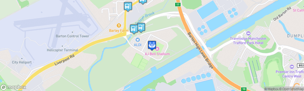 Static Map of AJ Bell Stadium