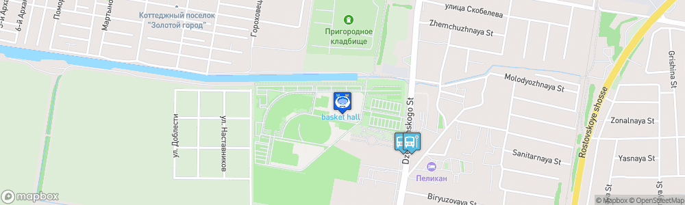 Static Map of Basket-Hall Arena Krasnodar