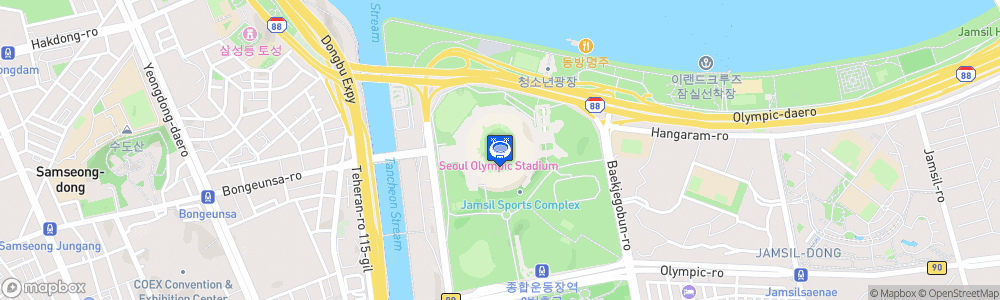 Static Map of Seoul Olympic Stadium
