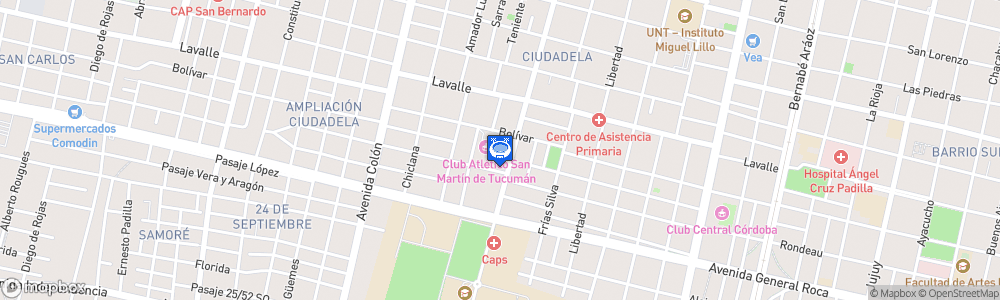Static Map of Estadio La Ciudadela