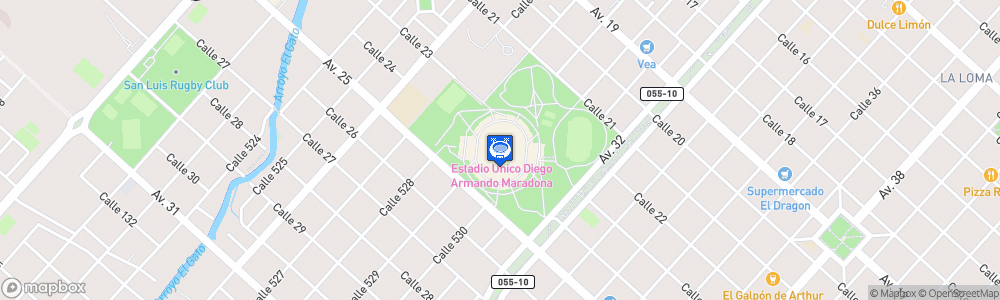 Static Map of Estadio Único Diego Armando Maradona
