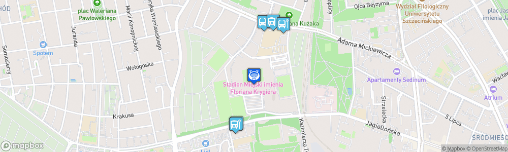 Static Map of Stadion Miejski im. Floriana Krygiera