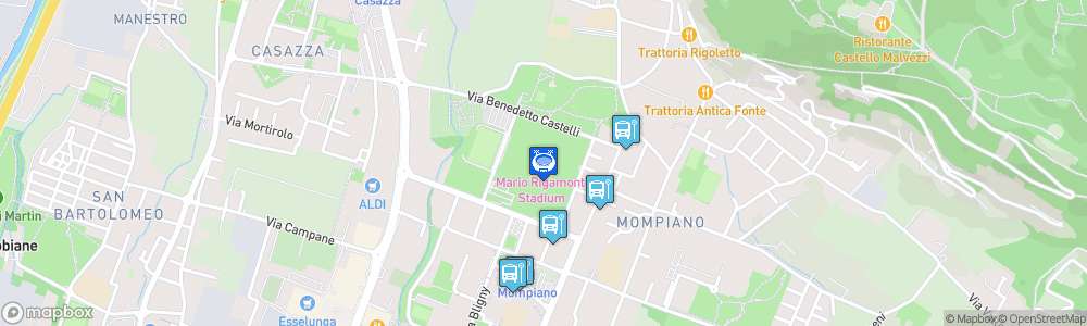 Static Map of Stadio Mario Rigamonti